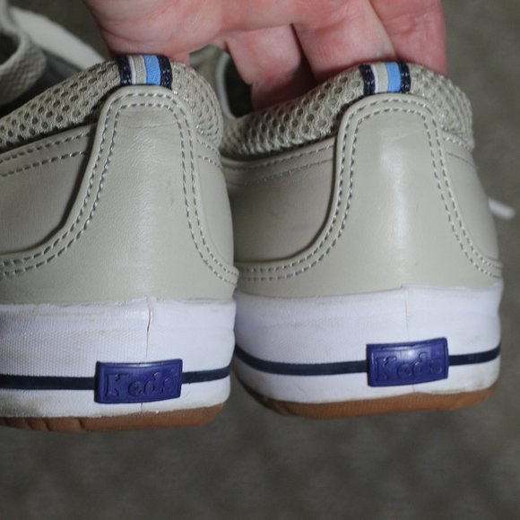 Keds Prestige Size 10 Taupe Leather Sneakers with Arch Support  - LIKE NEW - Picture 5 of 6